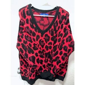 Apt. 9 V Neck Animal Print Sweater